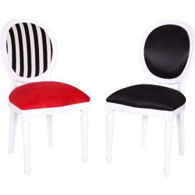 3A Mobilya Black And Red 2'li Sandalye