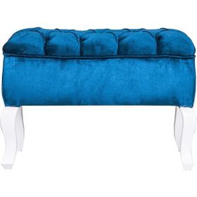 3A Mobilya Blue Kapitone Mavi Puf