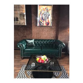 3A Mobilya Dark Green Chesterfield Kanepe