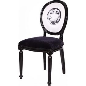3A Mobilya Fornasetti Siyah Sandalye
