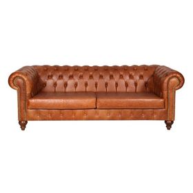 3A Mobilya Hakiki Deri Nappa Chesterfield
