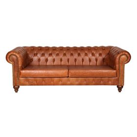 3A Mobilya Hakiki Deri Nappa Chesterfield
