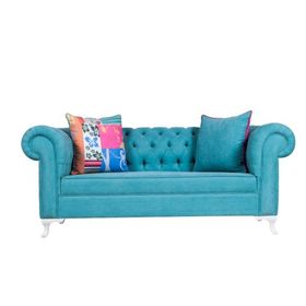 3A Mobilya İkili Turkuaz Chesterfield