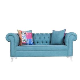 3A Mobilya İkili Turkuaz Chesterfield