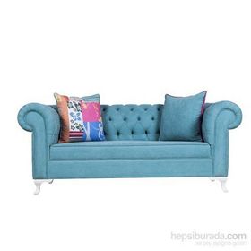 3A Mobilya İkili Turkuaz Chesterfield
