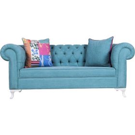 3A Mobilya İkili Turkuaz Chesterfield