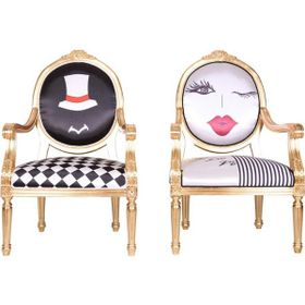 3A Mobilya King And Queen 2'li Sandalye
