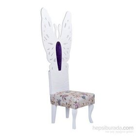 3A Mobilya Madam Butterfly Beyaz Sandalye