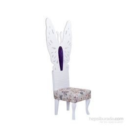 3A Mobilya Madam Butterfly Beyaz Sandalye