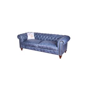 3A Mobilya Mavi 230x90x80 cm Deri Kanepe