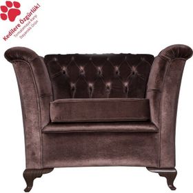 3A Mobilya Modern Tekli Kahverengi Chesterfield