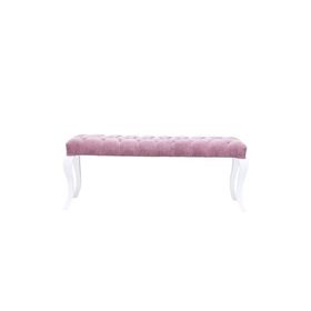 3A Mobilya Pembe Kapitone Taşlı Puf