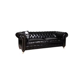 3A Mobilya Pullap Black Chesterfield
