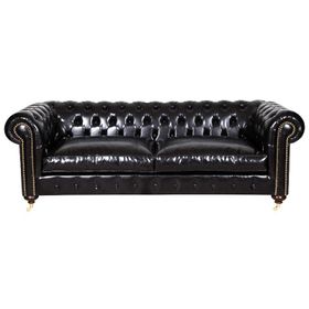 3A Mobilya Pullap Black Chesterfield