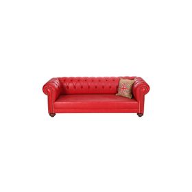 3A Mobilya Red Leather Chesterfield