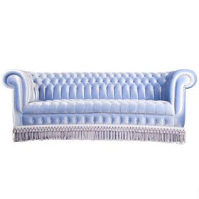 3A Mobilya Su Mavisi Rüya Chesterfield Kanepe