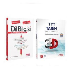 3D 2 Kitap TYT Tarih Soru Bankası ve AKM Dil Bilgisi Soru Bankası Seti