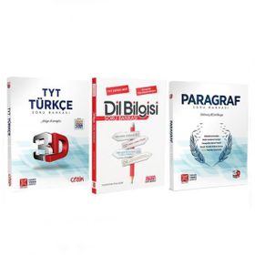 3D 3 Kitap TYT Türkçe ve Paragraf ile AKM Dil Bilgisi Soru Bankası Seti