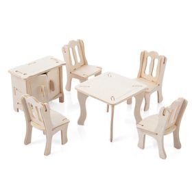 3D Ahşap Yemek Odası Puzzle