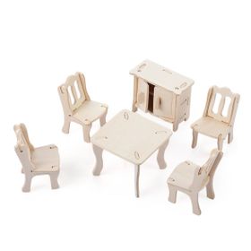 3D Ahşap Yemek Odası Puzzle