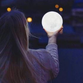 3D Ay Başucu Dekoratif Küre Led Gece Lambası