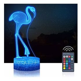 3D Işıklı Kumandalı Dekoratif Hediyelik Flamingo Gece Lambası