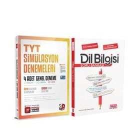 3d Tyt 4'lü Simülasyon Deneme ve Akm Dil Bilgisi Soru Bankası Seti 2 Kitap