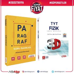 3D TYT Fizik ve AKM Paragraf Soru Bankası Seti 2 Kitap