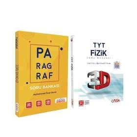 3D TYT Fizik ve AKM Paragraf Soru Bankası Seti 2 Kitap