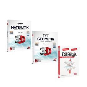 3D TYT Matematik ve Geometri ile AKM Dil Bilgisi 3 Kitap Soru Bankası Seti