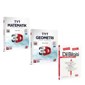 3D - TYT Matematik ve Geometri ile AKM Dil Bilgisi 3 Kitap Soru Bankası Seti
