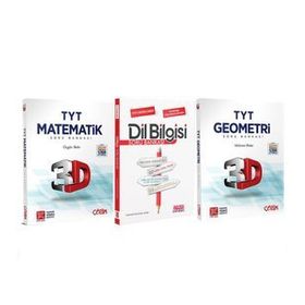 3D TYT Matematik ve Geometri ile AKM Dil Bilgisi 3 Kitap Soru Bankası Seti