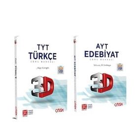 3d Yayınları 2 Kitap Tyt Türkçe ve Ayt Edebiyat Soru Bankası Seti