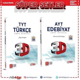 3d Yayınları 2 Kitap Tyt Türkçe ve Ayt Edebiyat Soru Bankası Seti