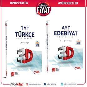 3d Yayınları 2 Kitap Tyt Türkçe ve Ayt Edebiyat Soru Bankası Seti