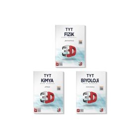 3D Yayınları 2022 Tyt Fizik Kimya Biyoloji Soru Bankası Seti 3 Kitap