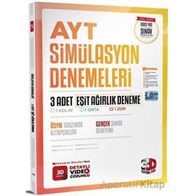 3D Yayınları 2023 AYT Eşit Ağırlık 3 Adet Simülasyon Deneme