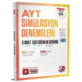 3D Yayınları 2023 AYT Eşit Ağırlık 3 Adet Simülasyon Deneme