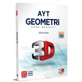 3D Yayınları 2023 AYT Geometri Tamamı Video Çözümlü Soru Bankası