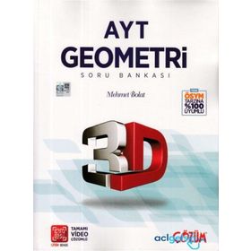 3D Yayınları 2023 AYT Geometri Tamamı Video Çözümlü Soru Bankası