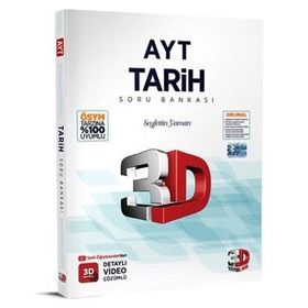 3D Yayınları 2023 AYT Tarih Tamamı Video Çözümlü Soru Bankası