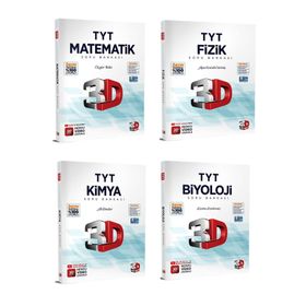 3D Yayınları 2023 Tyt Matematik Fizik Kimya Biyoloji Dörtlü Soru Bankası Seti