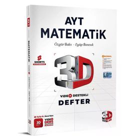 3D Yayınları 2024 AYT Matematik Video Destekli Defter
