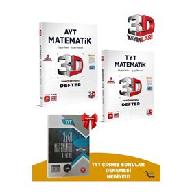 3D Yayınları 2024 Model AYT-TYT Matematik Akıllı Defter Seti