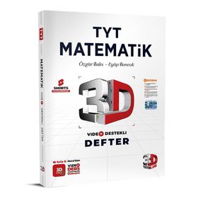 3D Yayınları 2024 TYT Matematik Video Destekli Defter