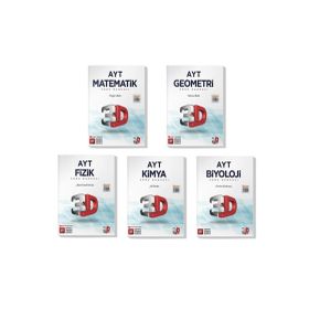 3D Yayınları 3d 2022 Ayt Matematik Geometri Fizik Kimya Biyoloji Soru Bankası Seti 5 Kitap