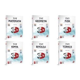 3D Yayınları 6 Kitap Bir Arada TYT Tüm Dersler Soru Bankası Seti