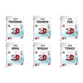 3D Yayınları 6 Kitap Bir Arada TYT Tüm Dersler Soru Bankası Seti