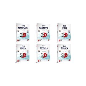 3D Yayınları 6 Kitap Bir Arada TYT Tüm Dersler Soru Bankası Seti
