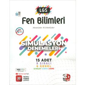 3D Yayınları 8. Sınıf LGS Simülasyon Fen Bilimleri Denemeleri